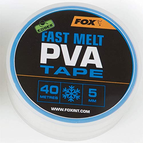 Fox Edges Fast Melt PVA Tape 5mm 40m - wasserlösliches Band zum Befüllen von PVA-Beuteln, PVA-Band für Futternetze zum Anfüttern