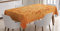 ABAKUHAUS Blatt Tischdecke, Orange Mandala, Inn und Outdoor Bereich geeignet Waschbar Druck Klare Farben Kein Verblassen, 140 x 170 cm, Orange