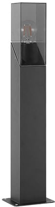 Lucande Außenleuchte Fiola (spritzwassergeschützt (Modern) in Schwarz aus Aluminium (1 flammig, E27) - Wegeleuchte Pollerleuchte Wegelampe Sockelleuchte