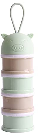 Portable Baby Formula Dispenser, Snacks Box Portable Container Bottle, Non-Spill Milk Powder Box Pots 4 Layers Candy Snack Fruit Storage Container for Outdoor and Travel Nighttime Nursing