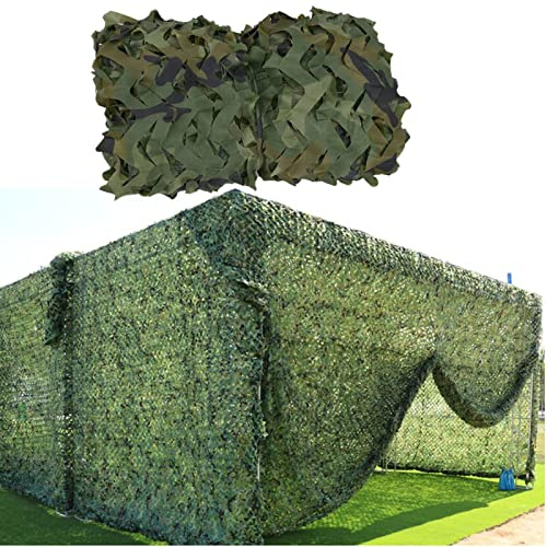 YHBZ 150D Camo Netting Quick Dry,Woodland Camouflage Netting,Hidden Blinds for Hunting,Decoration,Fence,Party,Garden Sunscreen Nets,Customizable,5x6m(16 * 20ft)