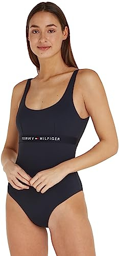 Tommy Hilfiger Traje de baño Mujer One Piece Cut-out, Azul (Desert Sky), XL