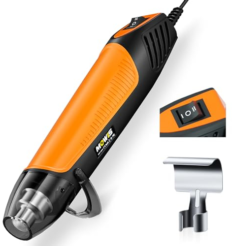 350W Mini Pistola Ad Aria Calda 350 ℃ Multifunzione Pistola Termica con ugello, protezione da sovraccarico, 2 Temperatura regolabile, l'artigianato la lavorazione della resina la produzione di candele