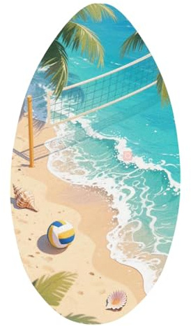 Fenteer Skimboard Tavola da Spiaggia Tavola da Sabbia Tavola Surf Corpo Leggera in Legno Resistente con Finitura Superficie Liscia Adatta per Bambini a, 30 inch