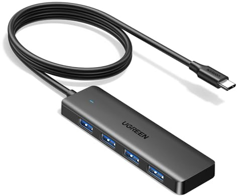 UGREEN USB-C-hubb, 4-portars USB 3.0-hubb, förlängningskabel 5 Gbps (100 cm)