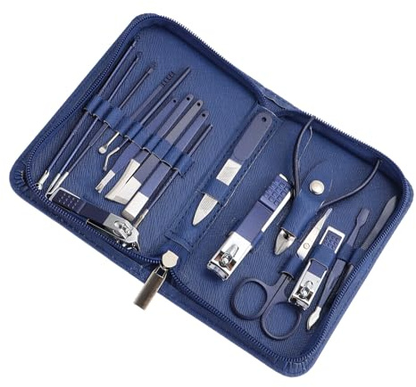 Housoutil Set y Cuidado de Uñas de Acero Inoxidable Diseño Delicado de Manicura y Pedicura Profesional y Bolsa Portátil Adecuado para Viajes