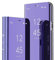 KBIKO-zxl Compatible with Samsung Galaxy Note 10+ Leather Case Clear View Makeup Mirror Flip Cover with Kickstand Shockproof Protective Cover for Galaxy Note 10 Plus. Mirror Purple QH
