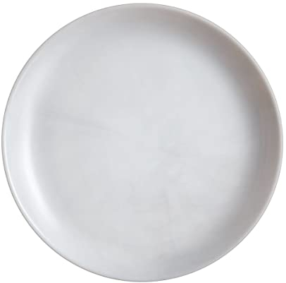 Luminarc Diwali Marble - Grauer Teller 19 cm - 6 Stück - aus Opal - Mikrowellengeeignet und spülmaschinenfest - widerstandsfähig und langlebig