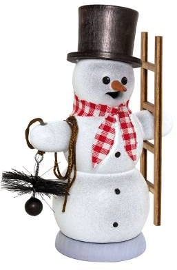 Kuhnert Drechslerei Rauchmann/Räucherfigur - Rauchfgur - Schneemann - Motiv: Schornsteinfeger - Made in Germany