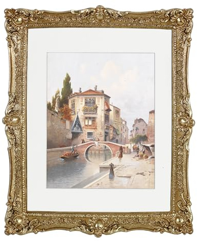 OIGUMR Gold Picture Frame 11x14inch/27.9x35.5 cm Picture Frame Gold Photo Frame Ornate Frame Made of Glass, Resin