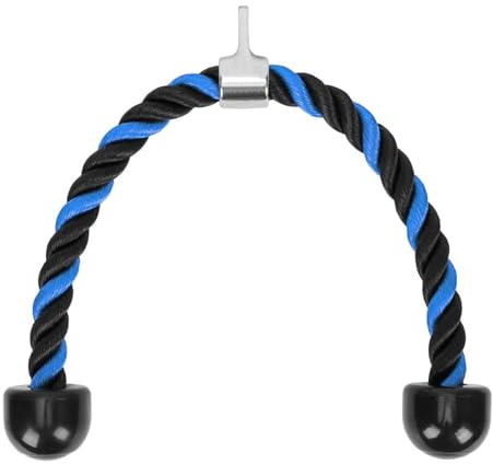 LAPONO Corde Triceps pour Poulie Musculation, Corde en polyéthylène avec embouts en PVC, Corde Poulie Accessoire Musculation pour Tirage, Station de Musculation, Salle de Sport, Maison