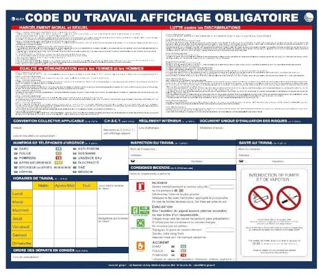 Affichage Code du Travail et Tableau du Personnel