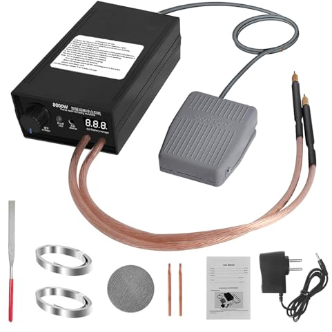 Soldadora de puntos de 8000 W para baterías, soldadora con batería, pedal de níquel y lápiz de soldadura por puntos, soldadora manual de alto rendimiento para soldadores 18650