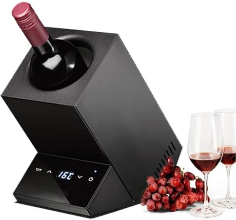 DDZJTPP Raffreddatore Elettrico per Vino con Display Tattile E Temperature Preimpostate, Si Adatta a Bottiglie Standard di Vino E Champagne, Regali Unici per Gli Amanti del Vino,Black