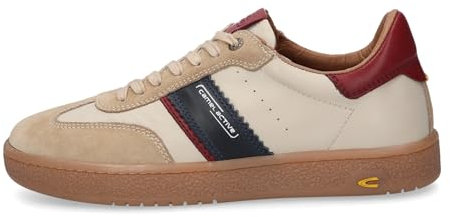 camel active Herren Low-Top Sneaker, Männer Halbschuhe,Wechselfußbett,Freizeitschuhe,Turnschuhe,Laufschuhe,schnürer,beige/blau,42 EU