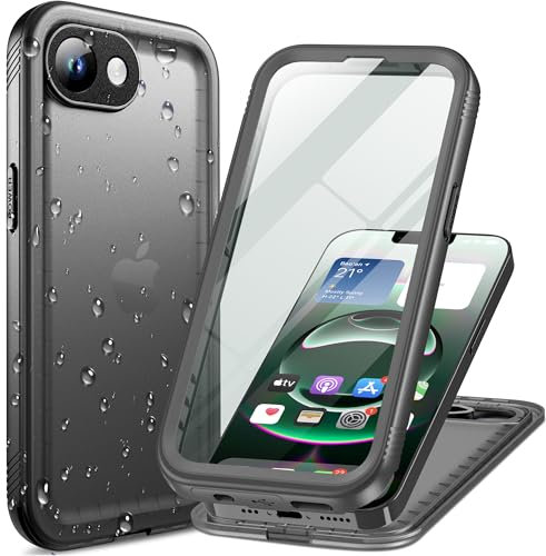 Cozycase Top Resistente Funda para iPhone 16e Impermeable Antigolpes Militar 360 Grados Carcasa 16 e Doble Waterproof Acuatica Sumergible Agua con Protector Camara Pantalla