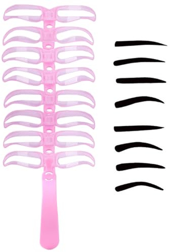 Genérico - Juego De Plantillas Para Cejas Mujeres - Ocho Estilos - Portátil Y Lavable - Delineado Preciso - Viajes, Fiestas Y Citas