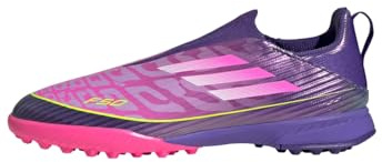 adidas Unisex Kids F50 League Kids Fußballschuh, Rollrasen, ohne Schnürung, Purple