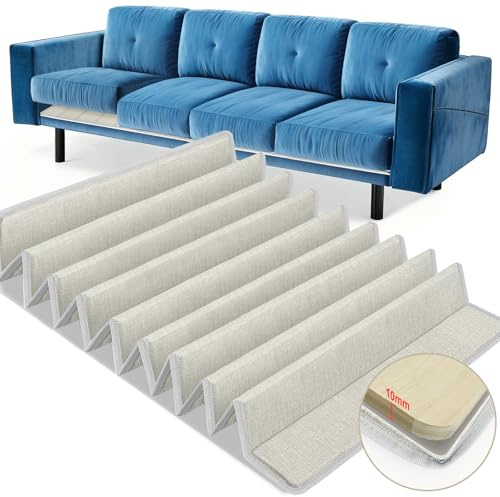 VERONLY Couchkissen-Stütze für schlaffe Sitze, 60 x 205 cm, Holz-Sofa-Stützbretter für extra große 3-Sitzer, große Sofa-Verjüngungsbretter mit Oxford-Oberfläche, Beige