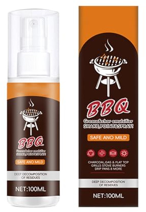 Pruojhw Nettoyant pour grille de barbecue - 100 ml - Nettoyant pour grilles de barbecue - Pour appareils de cuisine, poêles, hottes aspirantes et plaques de cuisson
