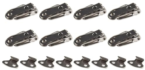 Lot de 4 ou 8 loquets à bascule en acier inoxydable à ressort pour une fixation sécurisée sur armoire/boîtier/placard Argenté