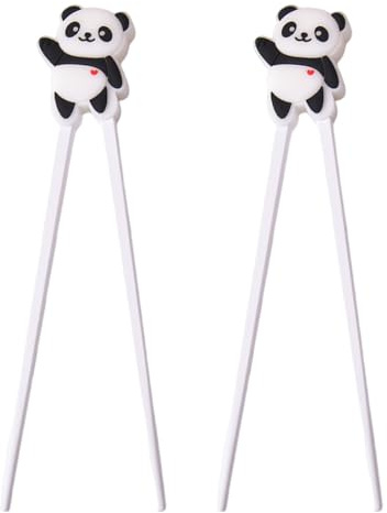 LAKJUOZ 2 Paia Bacchette Sushi Bambini Panda, Bacchette Cinesi, Riutilizzabili E Antiscivolo, Personalizzate Per Ramen, Stoviglie Asiatiche