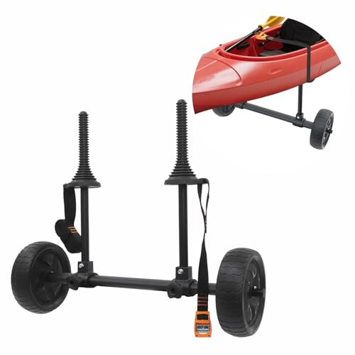 Caskunbsy - Carro de kayak y canoa con ruedas extra para surf, carrito de transporte plegable para Sup, Stand Up Paddle y Barco