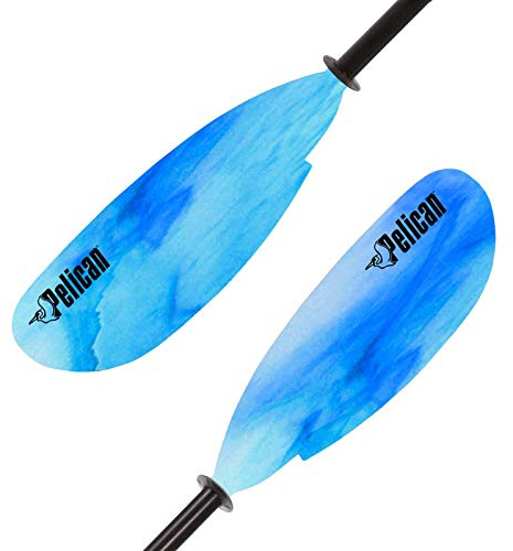 Pelican Poseidon Paddle 89 in - Aluminum Shaft with Reinforced Fiberglass Blades - Lightweight, Adjustable Kayaks Paddles - Perfect for Kayaking Boating & Kayak Fishing (Blue, 2020 Model)