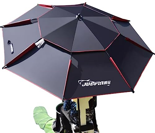 EMISOO Großer Strandschirm 200/220/240/260cm Angelschirm Windfest UV Schutz Sonnenschirm Im Freien Kippbarer Regenschirm Für Picknick, Angeln, Wandern (Size : 240cm/8ft)