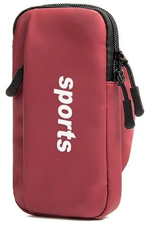 Bolsa para Brazos,Brazalete Movil Correr Deportivo, Móvil Bolsa para–Brazos Fundas Impermeable, Brazalete Porta Movil Running para Deporte,Aire Libre,Fitness,Uso Diario. (Rojo)