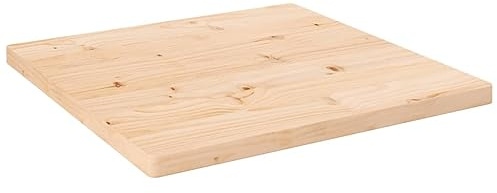 vidaXL Piano Tavolo 60x60x2,5 cm in Legno Massello di Pino Quadrato, Piano Tavolo in Legno, Piano Tavolo da Pranzo, Piano tavolino