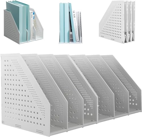 Elezeal Porte-revues pliable en plastique robuste, classeur, organisateur de bureau, classeur de magazines, classeur de papier