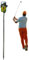 YKI Golf Monopod Selfie Stick, Swing Analyzer Holder, Portable Phone Spike Stake, 17-41 Inch Adjustable Height, Smartphone & Camera Compatible, Ground Mount