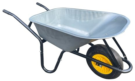 Neo 120 L stor slitstark solid skottkärra hjulkärra rullvagn säckkärra trädgårdsvagn däck punkteringssäker