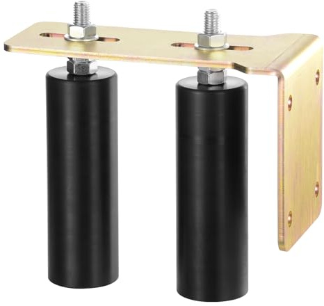 VEVOR Kit per Cancello Scorrevole, Kit Ferramenta per Cancello Scorrevole, Rulli per Cancello Regolabili Universali, Rullo Guida Cancello Scorrevole e Porta Resistente con Staffa a L, Diametro 50 mm