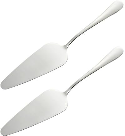 LOZTBUE Party pack de 2 couteaux à gâteau, couteau à gâteau en acier inoxydable, couteau à gâteau, coupe-pizza, couteau à gâteau en acier inoxydable poli