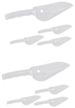 2 Set Paletta Per Il Ghiaccio in Plastica Tazza Griglia Spatola Per Alimenti Paletta Per Ghiaccio D'oro Produttore Di Cubetti Di Ghiaccio Paletta Per Biscotti Macchina 4 Pezzi * 2 Cabilock