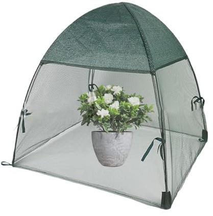 Serra per pomodori da esterno, mini da giardino, trasparente, mobile per verdure con strato di protezione in rete, per cortile, patio o aiuole da utilizzare in tutte le condizioni