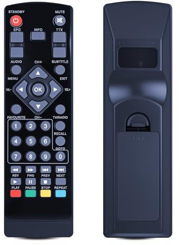 TCNOUMT Replacement Remote Control Compatible with TechniSat HD-S 261 DVB-S2 HD-S221 S210 / HD-S222 Compact Digital HD Satellite Receiver 2534810000100