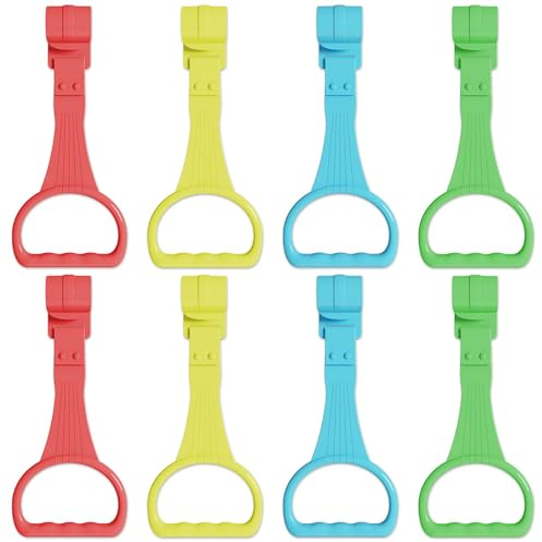 8 Uds. De anillos para tirar hacia arriba para bebé, parque infantil de 4 colores, accesorios para cuna de asistente para caminar de plástico colgante, herramienta de práctica para niños pequeños