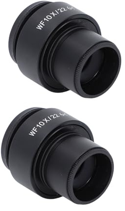 KAKAKE Oculares de Microscopio de Campo Amplio 10X con Ajuste de Dioptrías y Juego de Oculares de Lente óptica de Campo de Visión de 22 Mm, Montaje de 30 Mm, Adecuados para Experimentos Científicos