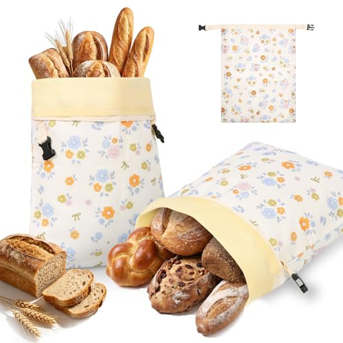 2 stycken återanvändbara brödpåsar med bivax, 42 × 32 cm tvättbara bivaxpåsar för bröd med naturligt bivaxfoder för surdeg och hantverkare, miljövänliga och plastfria, Vit, bivax brödpåse