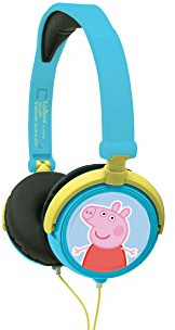 Lexibook, Peppa Pig, Stereo-Kopfhörer, kindersichere Lautstärke, klappbar und einstellbar, blau/grün, HP015PP