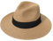 DRESHOW Damen Panama Hut Breiter Krempe Stroh Sommer Fedora Strohhut Panama Aufrollen Hut Strand Rollbar UV Sonnenhut UPF 50 +