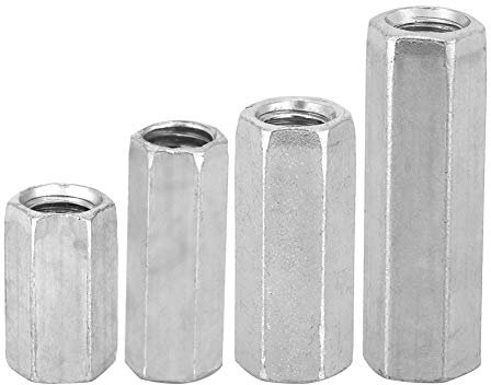 10pcs Long Rod Nut Hex Coupling Nuts Hexagonal Sleeve Nut Standoff M8 Threaded Fasteners(M8*28)