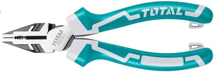Total - Pince universelle renforcée - 180 mm - Poignée ergonomique bimatière - Résistante à la rouille et à la corrosion - Idéale pour la construction, la réparation ou les travaux mécaniques