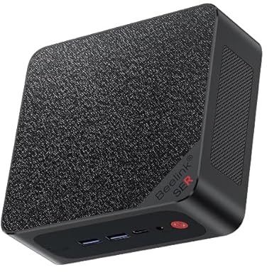 Beelink SER5 MAX 5800H Mini PC mit Windows 11 Pro, 8-Core Ryzen 7, 16 GB DDR4, SSD NVMe 500 GB, SATA3, Wi-Fi 6 AX, Gigabit Ethernet, Bluetooth 5.2, 3x 4K Monitor