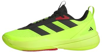 adidas Front Court Shoes Chaussures de Basket-Ball Mixte, Lucid Lemon Core Black Pure Ruby, 43 1/3 EU