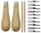 Maple Plentiful 2 Kit di Strumenti per Intaglio del Legno, Sgorbie per Legno, Coltelli da Intaglio con Lama, per Adulti, Principianti, per Blocchi di Intaglio Fai-da-Te Scultura E Arte Paiting