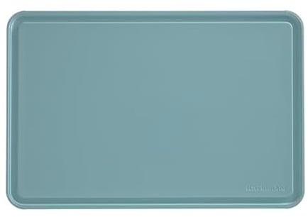 KitchenAid Classic Plastic Cutting Board with Perimeter Trench and Non Slip Edges, Dishwasher Safe, 12 inch x 18 inch, Blue